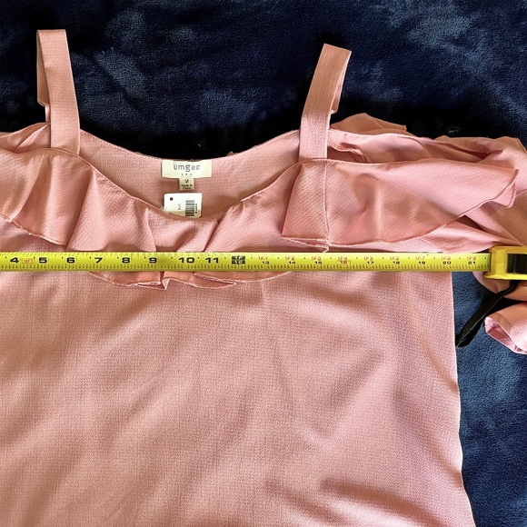 Pink Off Shoulder Ruffle Top - Picture 5 of 8